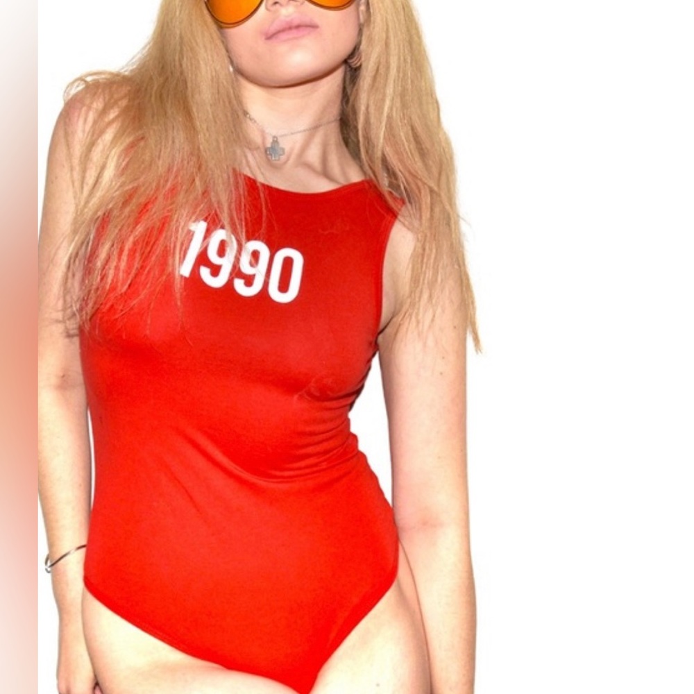 Zara 1990 Red Bodysuit S